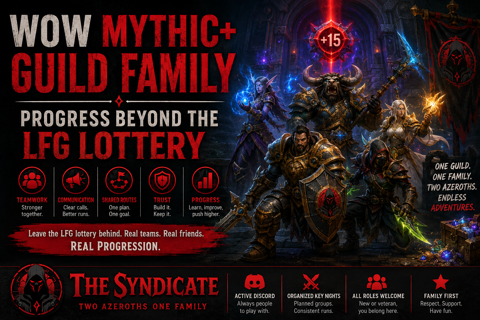 New World of Warcraft adventurer welcomed into a friendly guild hall by veteran guildmates