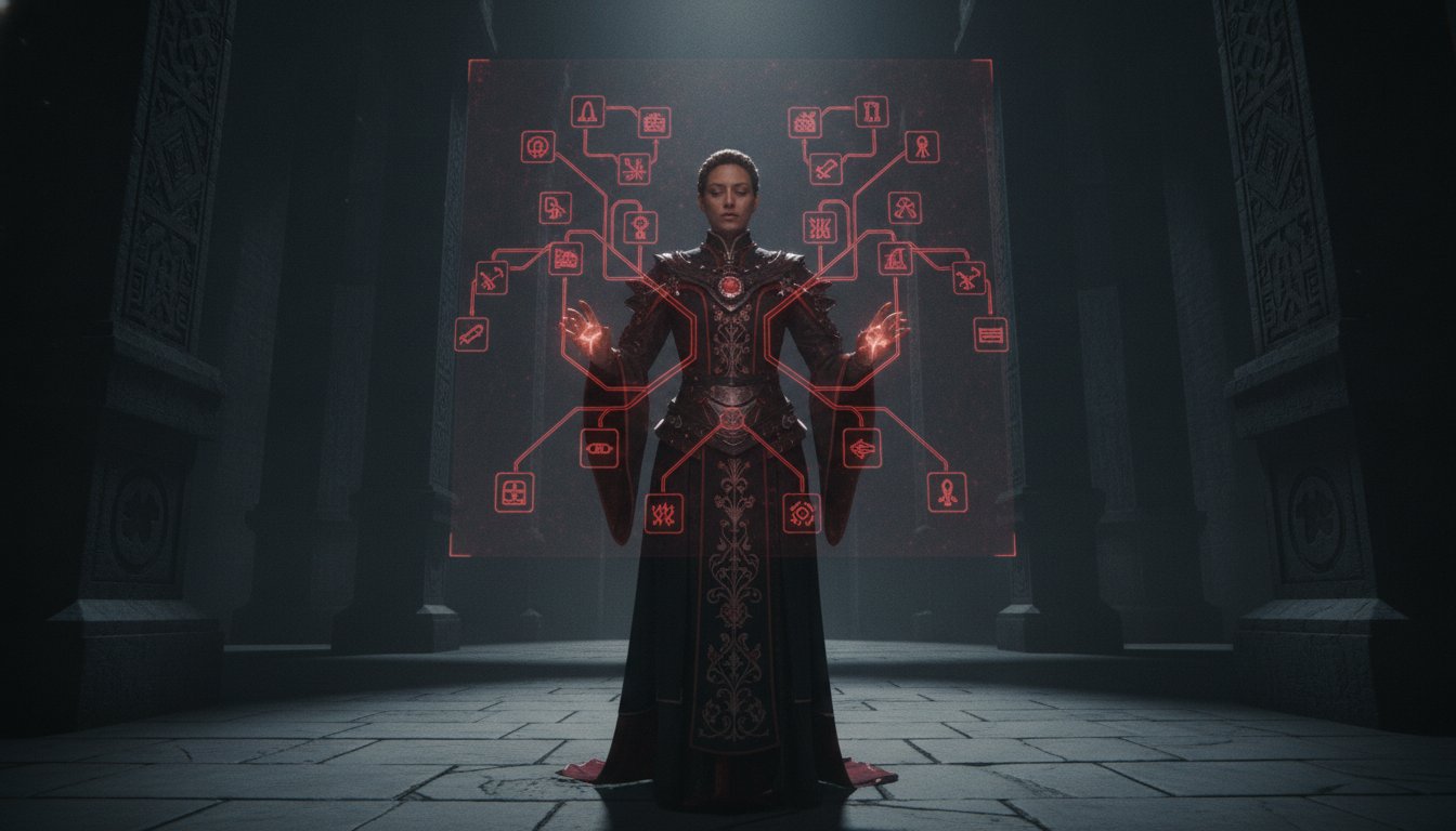 World of Warcraft healer casting protective magic over an organized raid group during a difficult encounter